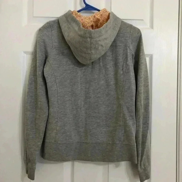 Roxy Grey Hoodie Floral Hood Size Extra Small - Picture 9 of 16